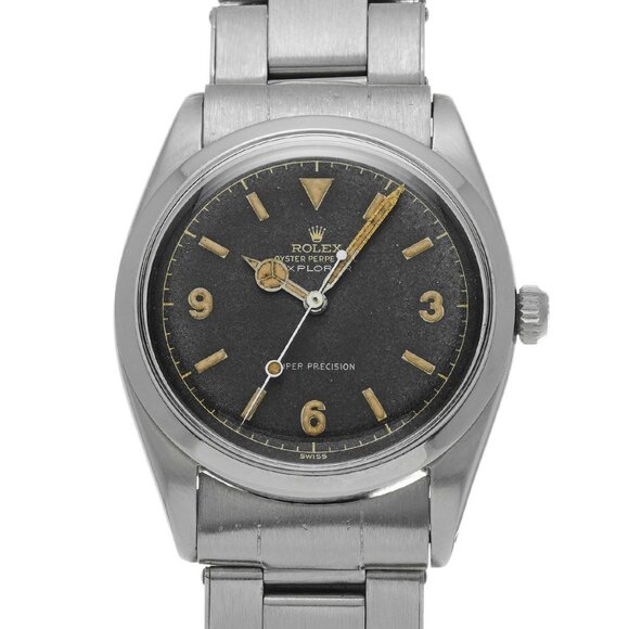 ROLEX Explorer 1 Ref.5504 Antique 5504 37-(6 digits, around 1957/1958) Black... - Picture 1 of 5